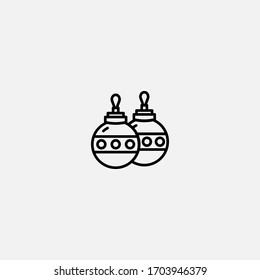 bauble icon vector illustrator sign