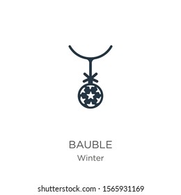 Bauble icon vector. Trendy flat bauble icon from winter collection isolated on white background. Vector illustration can be used for web and mobile graphic design, logo, eps10