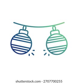 Icono de luces de chuchería con fondo blanco Vector Ilustración de stock
