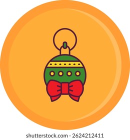 Diseño de icono de Vector de línea Bauble