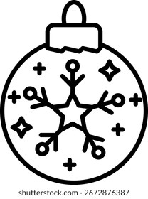 Diseño de icono de Vector de línea Bauble
