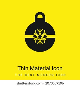 Bauble minimal bright yellow material icon