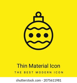 Icono mínimo de material amarillo brillante en baudios