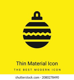 Bauble minimal bright yellow material icon