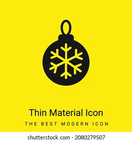 Bauble minimal bright yellow material icon