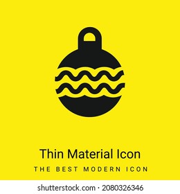 Icono mínimo de material amarillo brillante en baudios