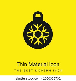 Bauble minimal bright yellow material icon
