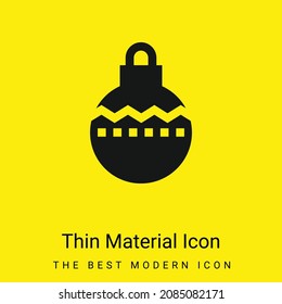 Bauble minimal bright yellow material icon