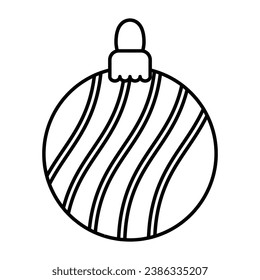 Bauble Outline bold Vector Icon which can be easily modified or Edited