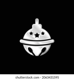 Bauble silver plated metallic icon