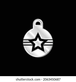 Bauble silver plated metallic icon