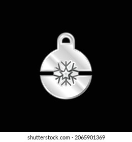 Bauble silver plated metallic icon