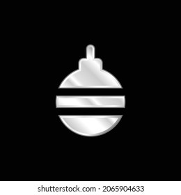 Bauble silver plated metallic icon