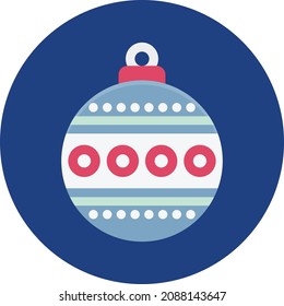 Bauble Vector Color Icon which can easily editable

