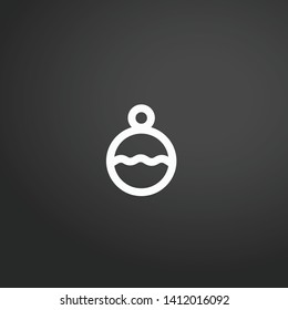 Bauble vector icon. Bauble concept stroke symbol design. Thin graphic elements vector illustration, outline pattern for your web site design, logo, UI. EPS 10.