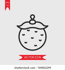 Bauble vector icon, illustration symbol