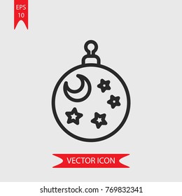 Bauble vector icon, illustration symbol