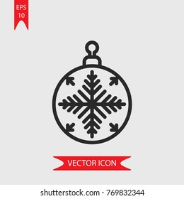 Bauble vector icon, illustration symbol