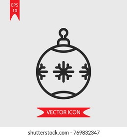 Bauble vector icon, illustration symbol
