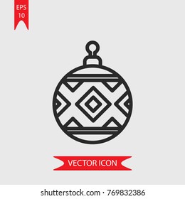 Bauble vector icon, illustration symbol