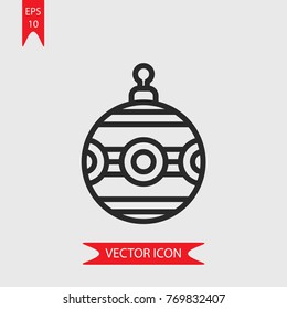 Bauble vector icon, illustration symbol