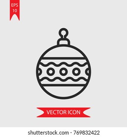 Bauble vector icon, illustration symbol