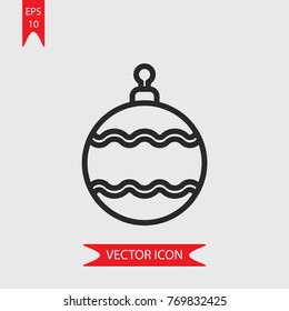 Bauble vector icon, illustration symbol