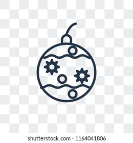 Bauble vector icon isolated on transparent background, Bauble logo concept