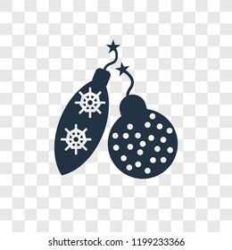 Bauble vector icon isolated on transparent background, Bauble transparency logo concept