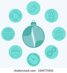 Bauble vector icon sign symbol