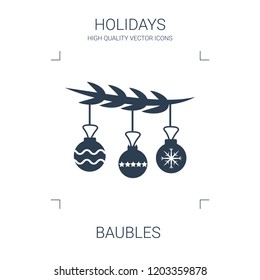 baubles icon. high quality filled baubles icon on white background. from holidays collection flat trendy vector baubles symbol. use for web and mobile