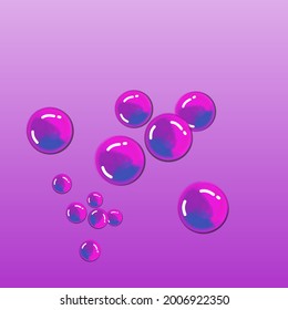 Baubles purple ilustration vector .for you background design.