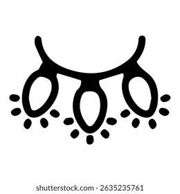 Baubles Silhouette vector icon on Whiteborad