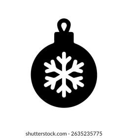 Baubles Silhouette vector icon on Whiteborad