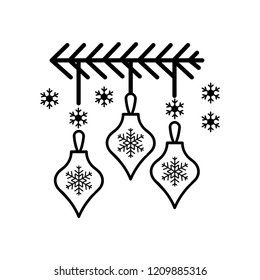 Baubles vector icon