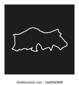 Baucau region map in East Timor country