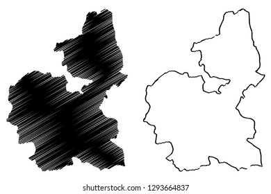 Bauchi State (Subdivisions of Nigeria, Federated state of Nigeria) map vector illustration, scribble sketch Bauchi map