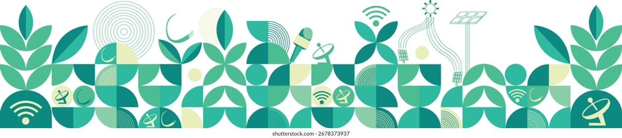 bauhaus abstract geometric pattern background,spring motifs with floral