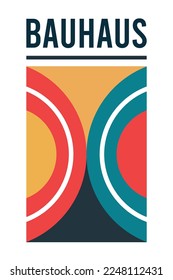 Bauhaus Art Wall Decor. Printable Geometric Home Decor. Nordic Bauhaus Retro Wall Decor