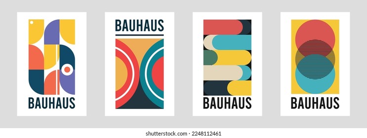 Bauhaus Art Wall Decor. Printable Geometric Home Decor. Nordic Bauhaus Retro Wall Decor