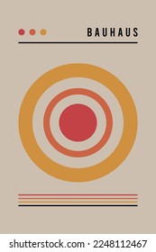 Bauhaus Art Wall Decor. Printable Geometric Home Decor. Nordic Bauhaus Retro Wall Decor