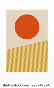 Bauhaus Art Wall Decor. Printable Geometric Home Decor. Nordic Bauhaus Retro Wall Decor