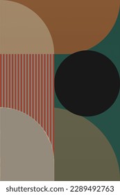 Bauhaus Art Wall Decor. Printable Geometric Home Decor. Nordic Bauhaus Retro Wall Decor