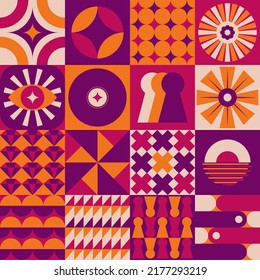 Bauhaus background beautiful graphic for packaging fabric textile
