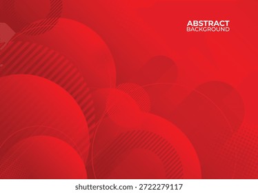 Diseño de fondo de Bauhaus, diseño de fondo rojo geométrico, Plantilla de fondo rojo abstracto