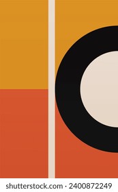 Bauhaus Background Illustration. Abstract Bauhaus Poster. Flat Coloful Geometric Bauhaus Art Poster