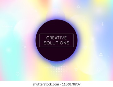 Bauhaus background with liquid shapes. Dynamic holographic fluid with gradient memphis elements. Graphic template for flyer, ui, magazine, poster, banner and app. Vibrant bauhaus background.