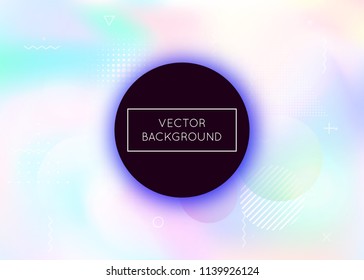 Bauhaus background with liquid shapes. Dynamic holographic fluid with gradient memphis elements. Graphic template for brochure, banner, wallpaper, mobile screen. Plastic bauhaus background.