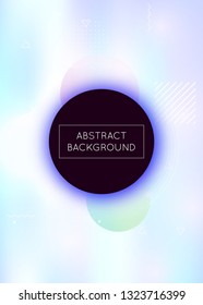 Bauhaus background with liquid shapes. Dynamic holographic fluid with gradient memphis elements. Graphic template for book, annual, mobile interface, web app. Futuristic bauhaus background.