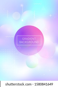 Bauhaus background with liquid shapes. Dynamic holographic fluid with gradient memphis elements. Graphic template for book, annual, mobile interface, web app. Stylish bauhaus background.